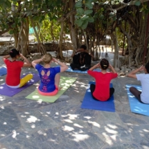 1. Yoga group session